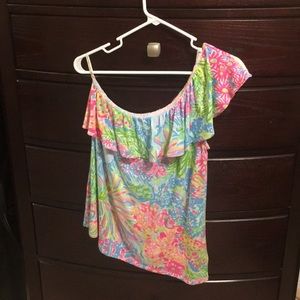 Lily Pulitzer one shoulder top